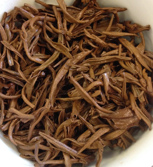 Keemun Mao Feng Black Tea Infused Leaves