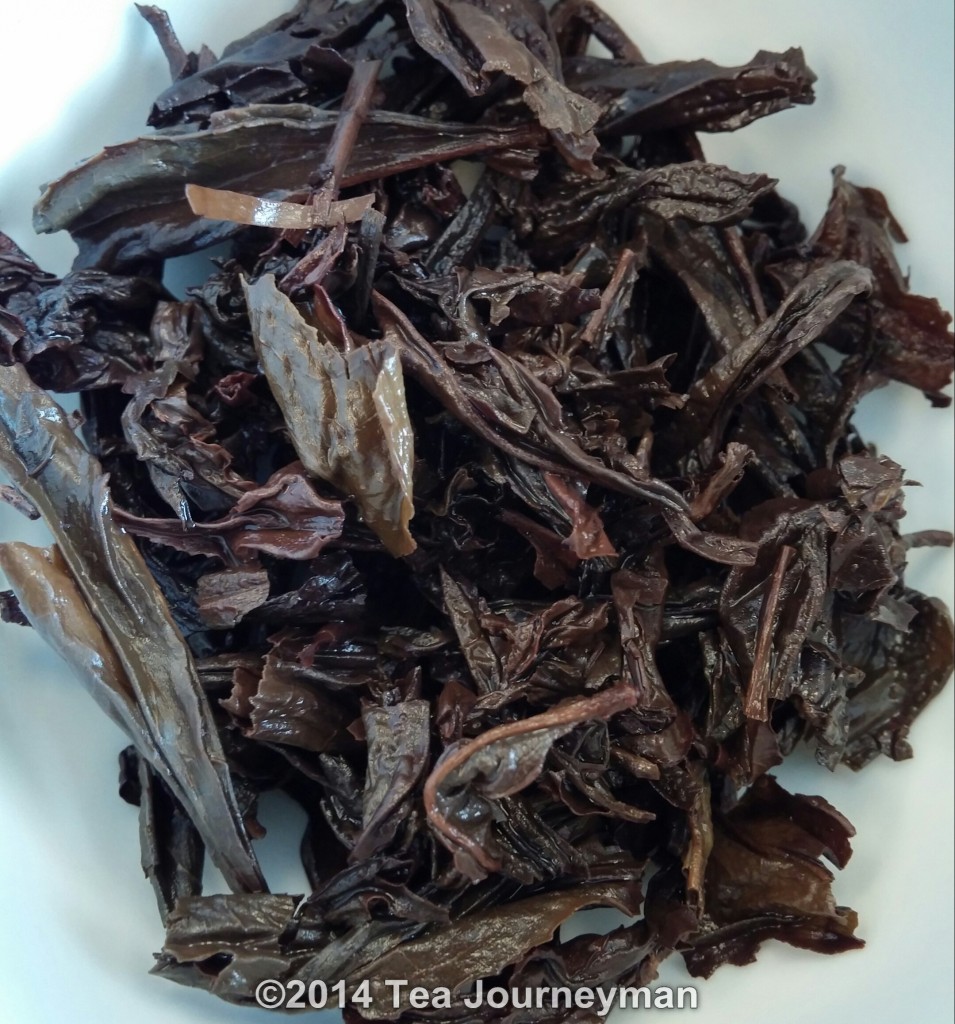 Ban Yan Da Hong Pao Wuyi Rock Oolong Tea Infused Leaves